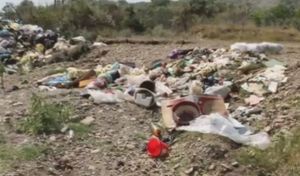 Munţi de gunoaie şi ape menajere deversate în râu