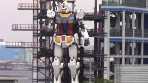 Un pesonaj robot de anime, cu o înălţime de 60 metri, este testat la Yokohama