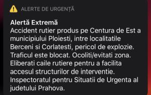 Pericol de explozie: O cisternă cu kerosen s-a răsturnat pe DN1
