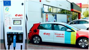  E.ON a montat cea de-a 18-a staţie de încărcare rapidă a maşinilor electrice, acoperind Autostrada Soarelui