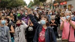 Mii de persoane au protestat la Madrid împotriva măsurilor guvernamentale