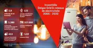 Delgaz Grid a investit 2,9 miliarde de lei în reţeaua de energie electrică între 2005 şi 2020