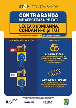 British American Tobacco, Poliţia de Frontieră Română şi Direcţia Generală a Vămilor lansează o campanie de informare asupra pericolelor contrabandei cu ţigări