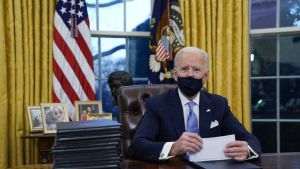 Biden a marcat 100 de zile de când se află la Casa Albă printr-o adunare în Georgia