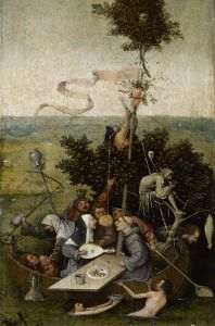 "Corabia nebunilor" (circa 1490-1500), Hieronymus Bosch, Muzeul Luvru, Paris