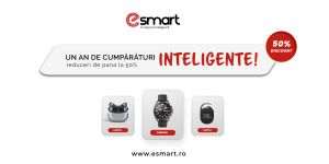 La sarbatorirea unui an pe piata online, eSMART.ro isi premiaza clientii cu super promotii