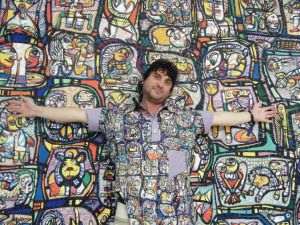 Laurenţiu Dimişcă, în 2012, la Primul salon internaţional de artă brută din România
