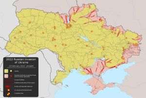 Harta ofensivei ruseşti în Ucraina de la izbucnirea războiului până în prezent