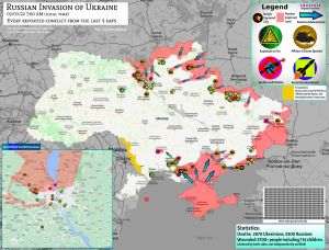 Harta ofensivei ruseşti în Ucraina din ultimele patru zile