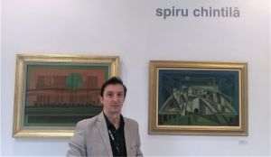 Matei Chintilă, la Art Safari 2016, cu pictura Portul Constanţa.Foto Marius Tiţa