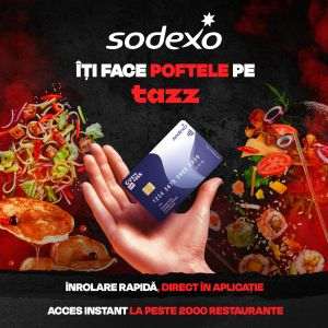 Cardul de masă Gusto Pass poate fi folosit în restaurantele disponibile în aplicaţia Tazz