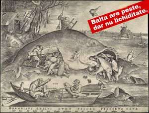 Pieter Bruegel cel Bătrân (1557) - Peştele mare înghite peştele mic