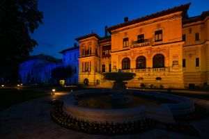 Palatul Cotroceni, iluminat în culorile drapelului ucrainean, de Ziua Europei