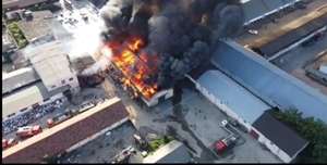 Firma responsabilă pentru incendiul din Zona Idustrială Buzău, amendată recent de Garda de Mediu