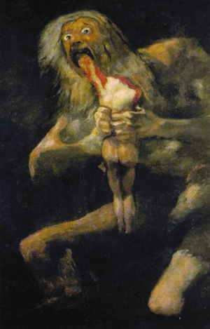 Înainte să ne devoreze timpul, ne haleşte statul. (Francisco de Goya - Saturn devorându-şi fiii)