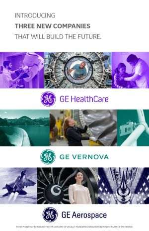 GE anunţă denumirile de brand pentru viitoarele trei companii publice planificate