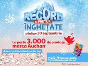 Auchan Romania ingheata preturile la peste 3.000 de produse marca proprie si acorda un bonus suplimentar de 5% la achizitia lor, prin cardul de fidelitate