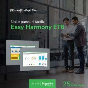 Schneider Electric lansează Easy Harmony ET6, o nouă gamă de panouri tactile