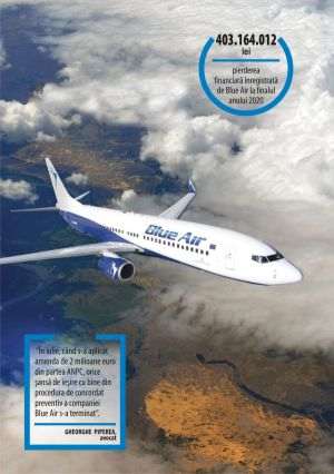 Piperea: Falimentul - singura pistă pentru compania Blue Air