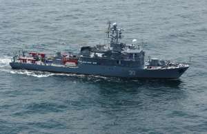 Navă militară românească, avariată de explozia unei mine in Marea Neagră