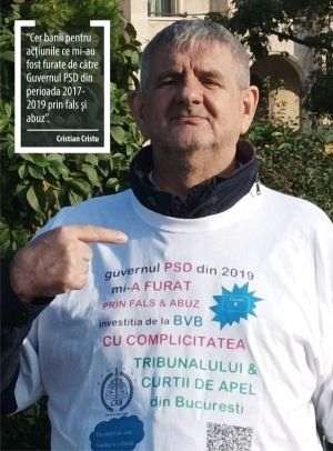 Un investitor la BVB face greva foamei în faţa Guvernului