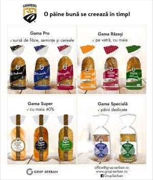 Grup Şerban Holding relansează patru game de produse de panificaţie sub brandul Granero