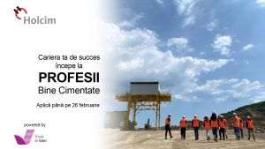 Sudenţii vor avea oportunitatea de a descoperi industria cimentului în cadrul proiectului Profesii Bine Cimentate