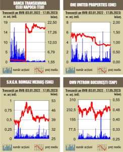 Tranzacţii de 34,6 milioane lei, cum mult sub media zilnică a anului