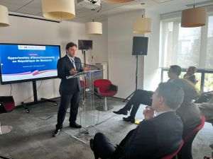 Dumitru Alaiba, viceprim-ministru al Republicii Moldova, ministru al Dezvoltării Economice şi Digitalizării, a participat la o masă rotundă organizată de Camera de Comerţ şi Industrie a Franţei în România (CCIFER), în interiorul Forumului de afaceri franco-român.