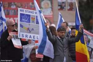 Bucureşti - miting de solidaritate cu cetăţenii israelieni ţinuti ostatici în Fâşia Gaza, 02.11.2023