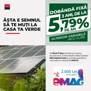 BRD: Oferte de Black Friday la creditele de consum şi ipotecare