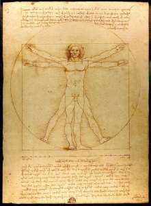 Leonardo da Vinci (1452-1519) - "Omul Vitruvian" (circa 1492)