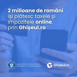 MCID: "2 milioane de români îşi plătesc taxele şi impozitele online, prin Ghişeul.ro"