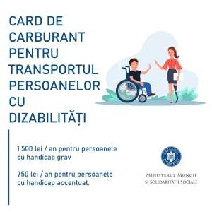 Vasilcoiu: "Persoanele cu dizabilităţi vor primi carduri electronice de carburant pentru transport"