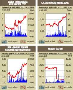 Schimburi de numai 26,2 milioane lei, sub media zilnică a anului