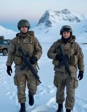 Two soldiers are enough to occupy Greenland. Illustration by MAKE.