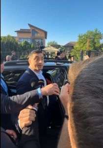 George Simion a mers la vot împreună cu Călin Georgescu