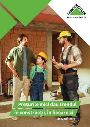Leroy Merlin: Peste jumătate dintre cumpărătorii de materiale de construcţii planifică renovări ale locuinţelor