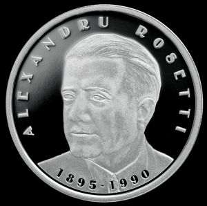 BNR lansează o monedă de argint dedicată lui Alexandru Rosetti