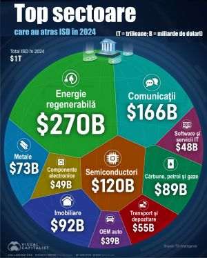 Top 10 sectoare care atrag investiţii străine directe