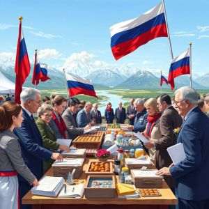 Comerţul rusesc profită de summitul din Alaska