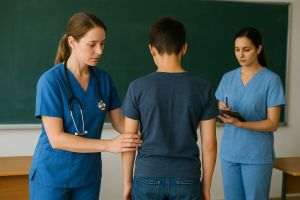 Program de prevenţie: asistenţii medicali vor fi instruiţi să depisteze problemele de postură la elevi