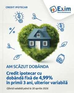 Exim Banca Românească lansează oferta promoţională Casa A+