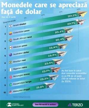 Şekelul israelian, moneda cu cea mai mare apreciere faţă de dolar