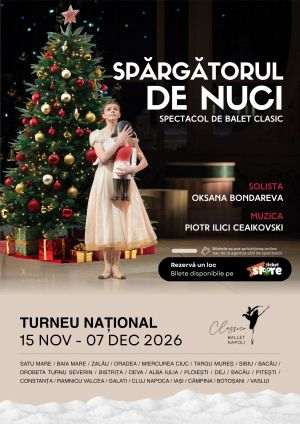 ”Spărgătorul de Nuci” - turneu în mai multe oraşe din ţară, cu prim-balerina Oksana Bondareva