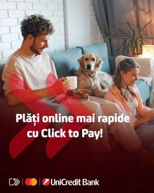 UniCredit introduce Click to Pay în aplicaţia de mobile banking