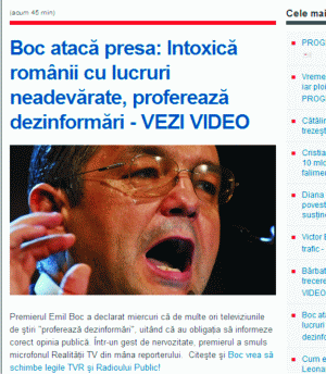 O minciună: "Boc ne-a smuls microfonul"