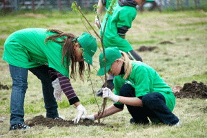 Voluntarii Smithfield Ferme au plantat în această primăvară peste 3.500 de copaci