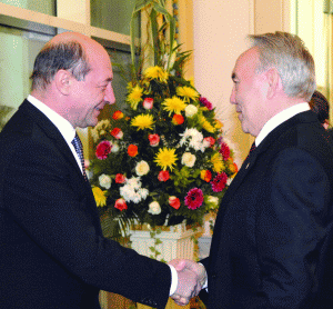 March, 2nd 2010: flowers and mutual facilities, in Astana. The first are visible, the others have been kept secret.