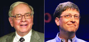Warren Buffett (foto stânga), Bill Gates